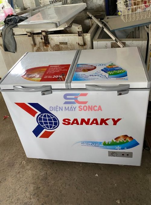 thanh ly tu dong sanaky 200 lit cu gia re can tho